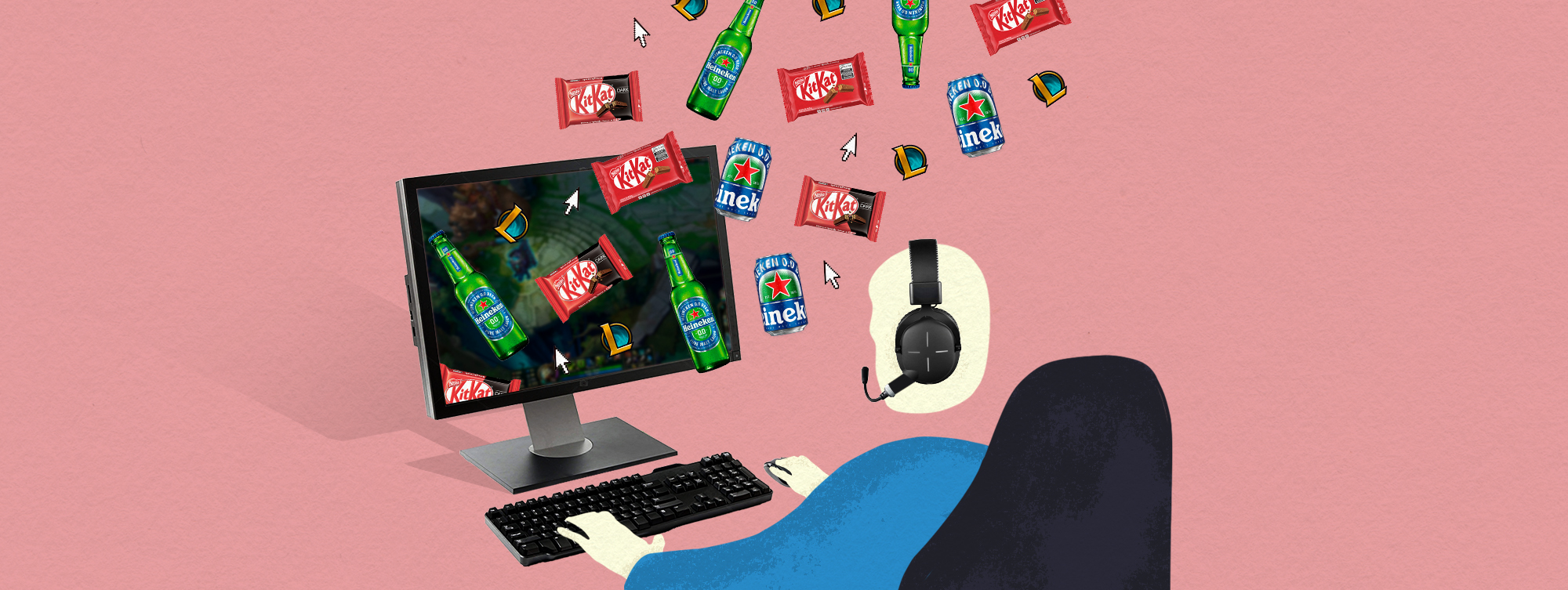 Heineken e KitKat dominam mais de um terço dos anúncios de torneio brasileiro de game online